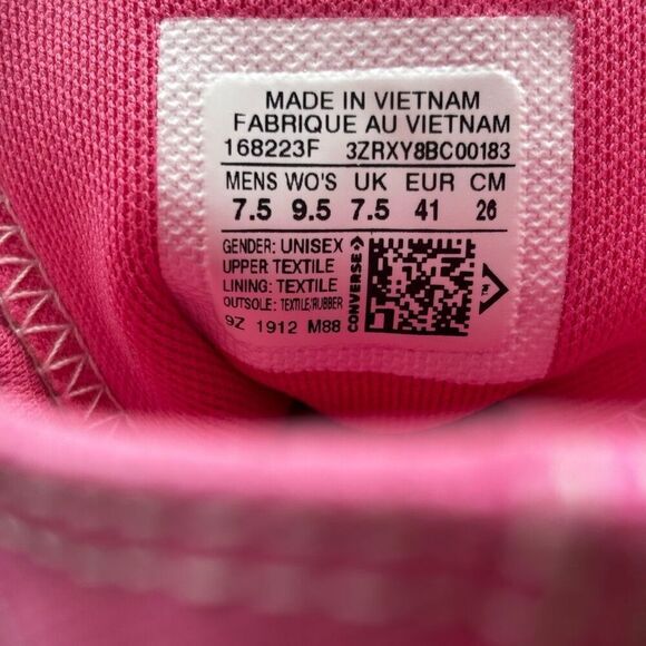 Converse Chuck Taylor All Star High Top Sneakers 'Smiley - Mod Pink' Women’s 9.5 - Picture 7 of 8